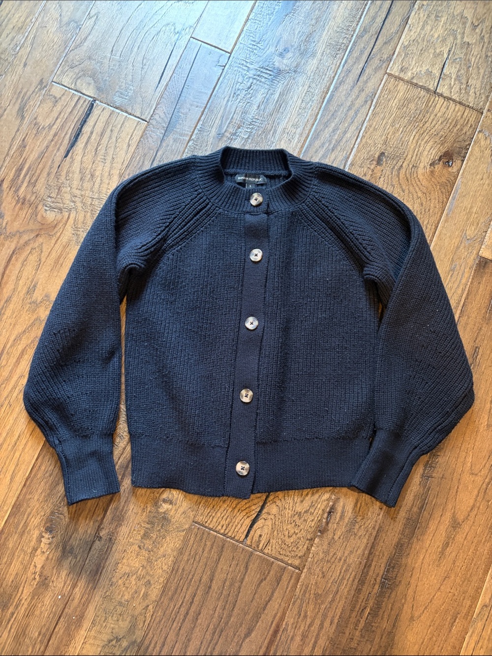Banana Republic Navy Button-Front Knit Cardigan